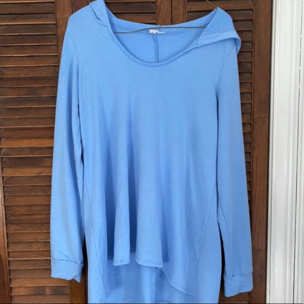 Blue Hooded Top